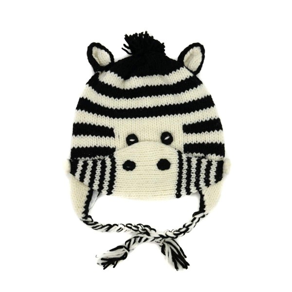 Hat that looks and is shaped like a zebra