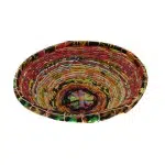 A side picture of the round sari basket