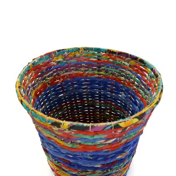 A close up of the sari waste basket