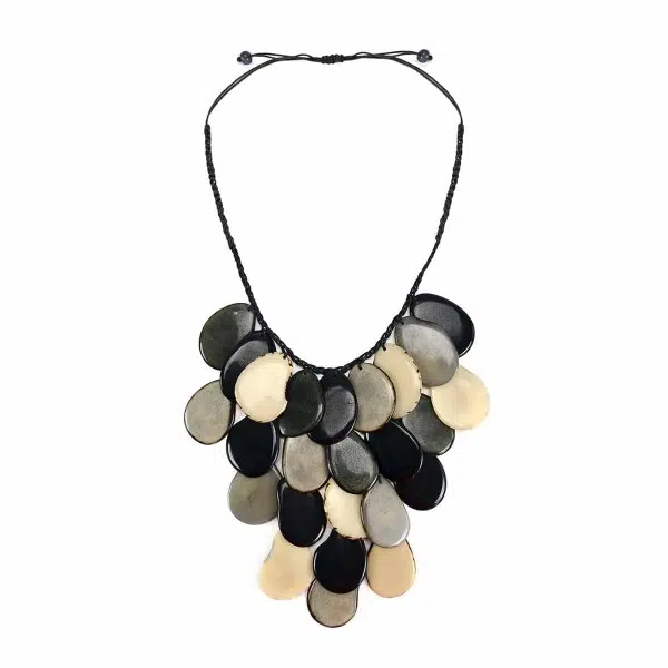 A picture of the black waterfall necklace