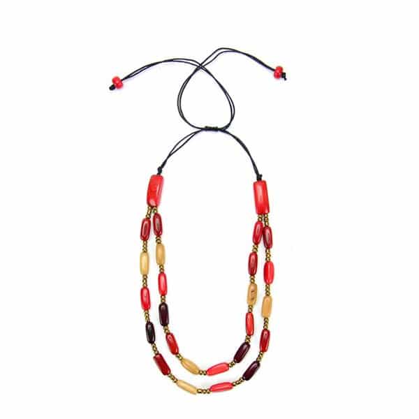 A picture of the red grace necklace.