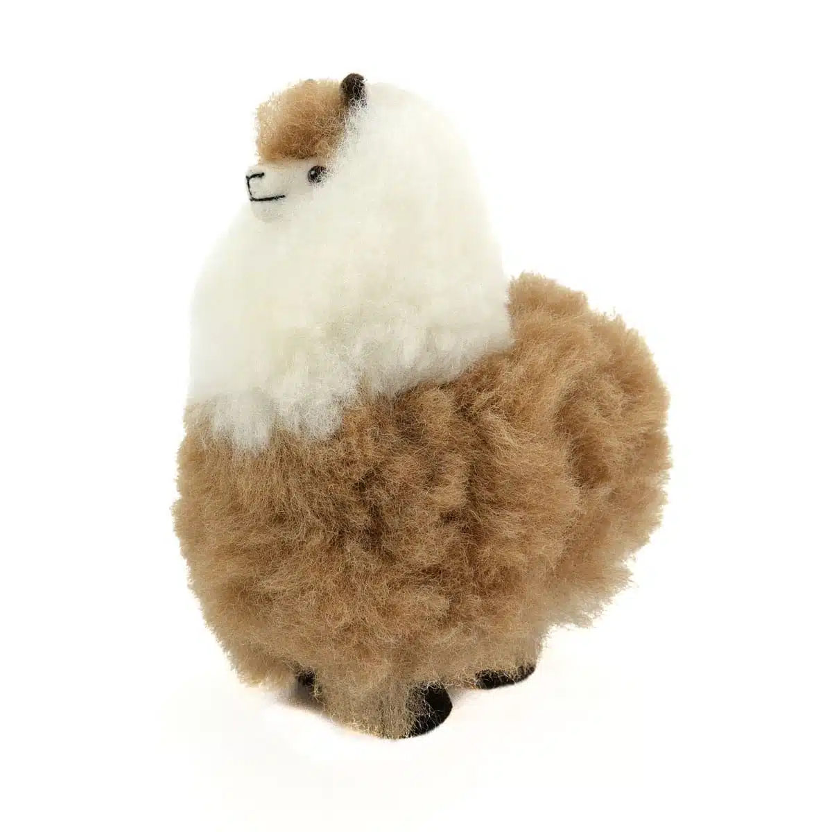 White and Brown Alpaca llama
