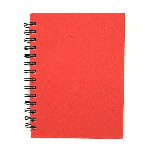 A close up picture of safari journal red