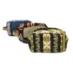 Canvas dopp kit bags with tribal pattern