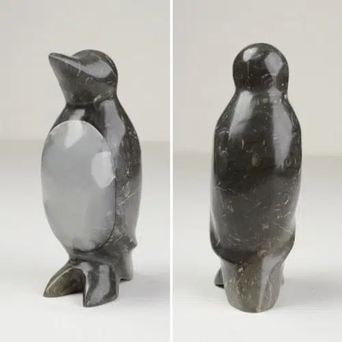 A finely hand carved marble penguin