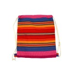 color striped fabric drawstring bag