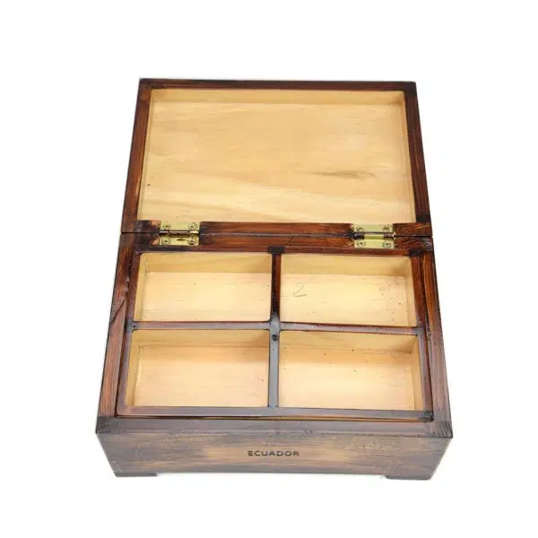 Wood Trinket Box - Guayasamin Motif - Image 2