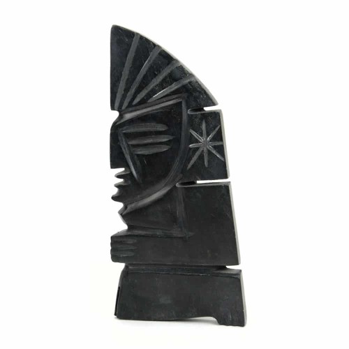A picture of a incan statue figurine.
