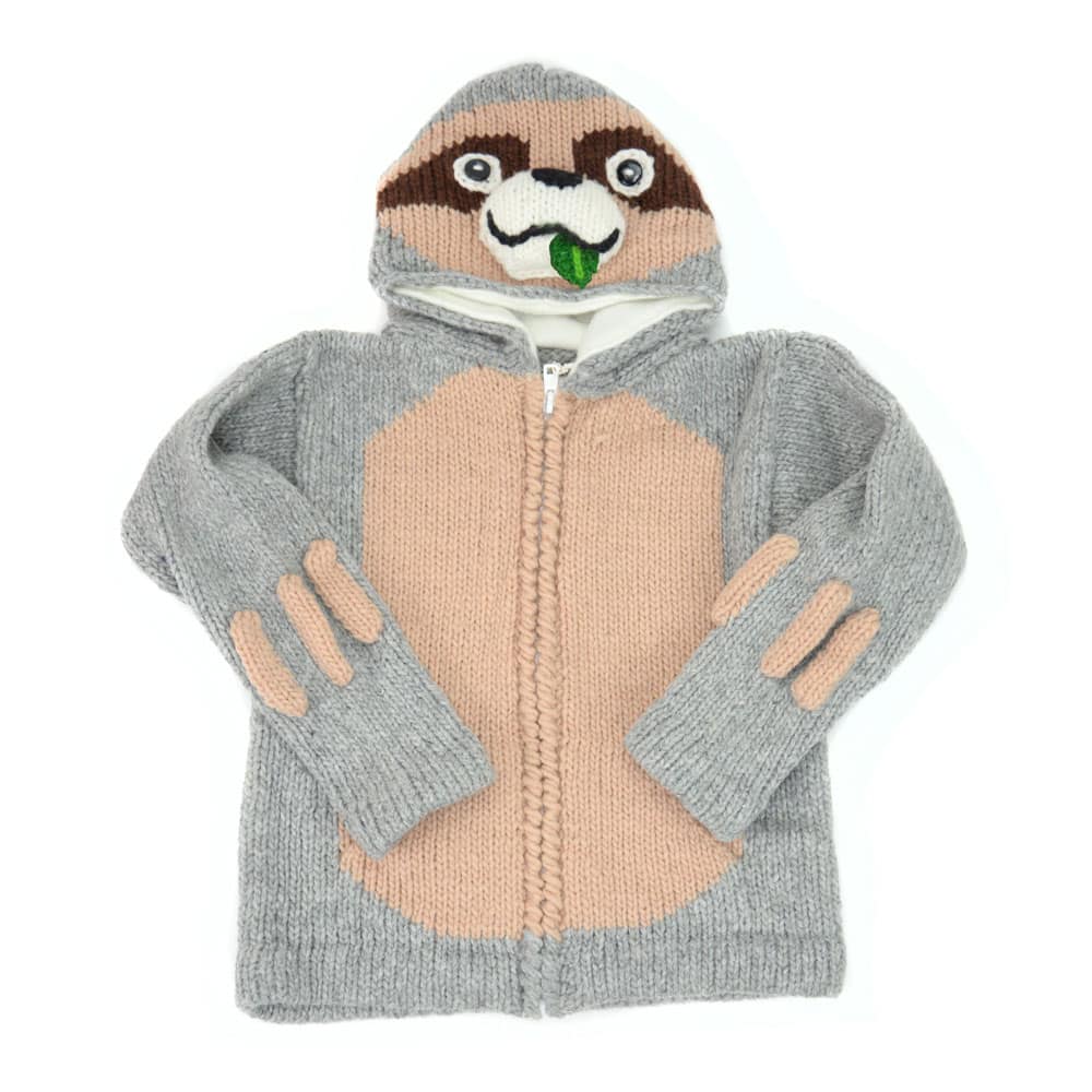A kids animal sweater this is the sloth