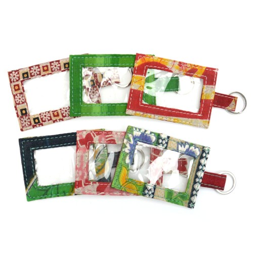 Khatha style sari luggage tags