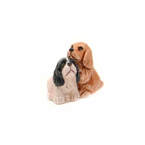A close up of the dog ceramic mini duos