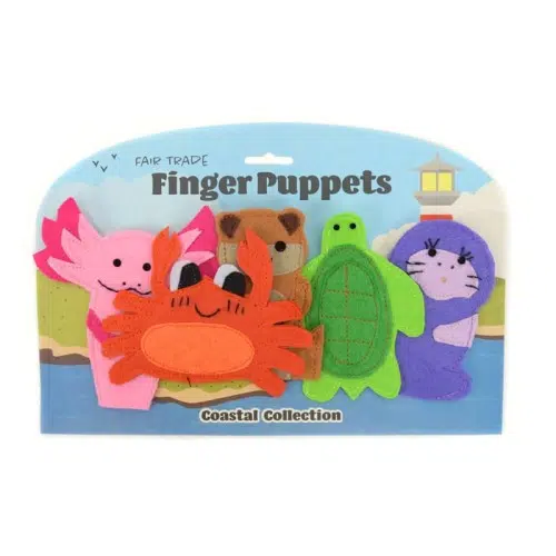 The coastal collection of the felt finger puppet set