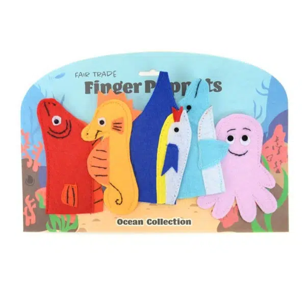 The ocean collection set of the felt finger puppet set