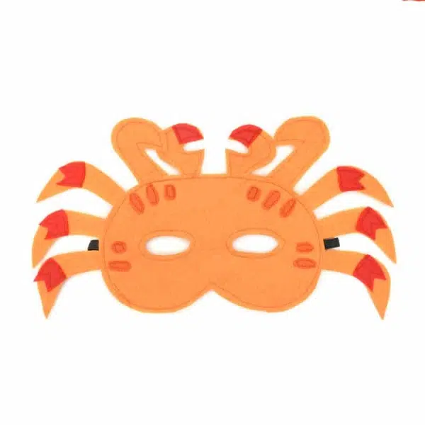 The felt play mask as a crab