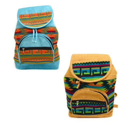 light blue and tan Sueno Backpacks