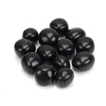 A tumbled black onyx, these stones come in a verity of different shapes and sizes