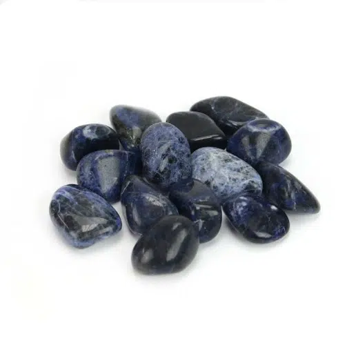 tumbled sodalite, comes in a verity of different colors and sizes