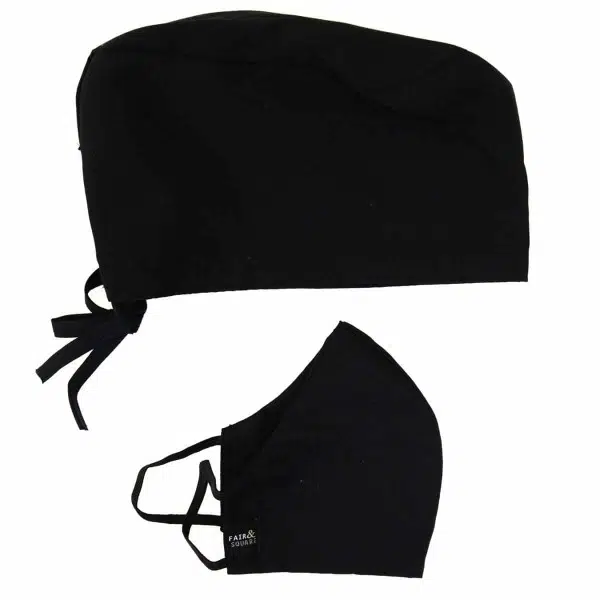 Black Chef Hat and Mask