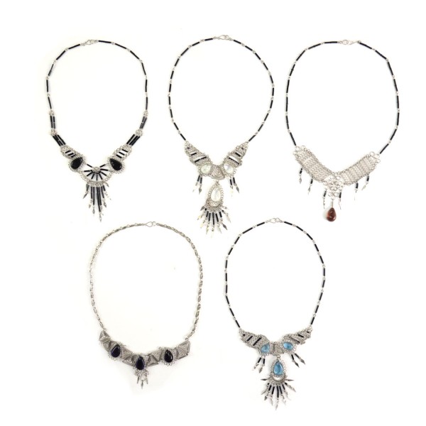 Glass Chandelier 5 Necklace Bundle