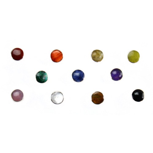 6mm Stone Stud in Sterling Silver Earrings