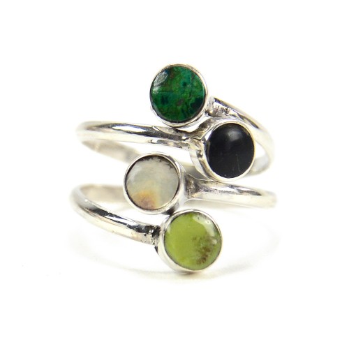 Sterling Silver Quartet Ring