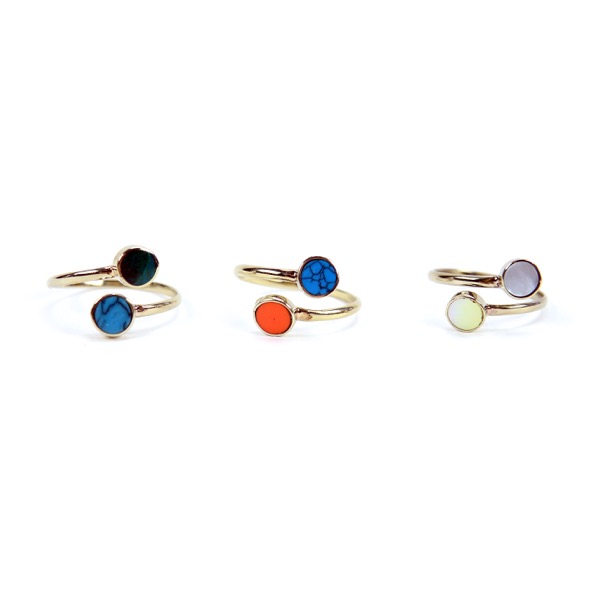 Mini Twin Stone Ring