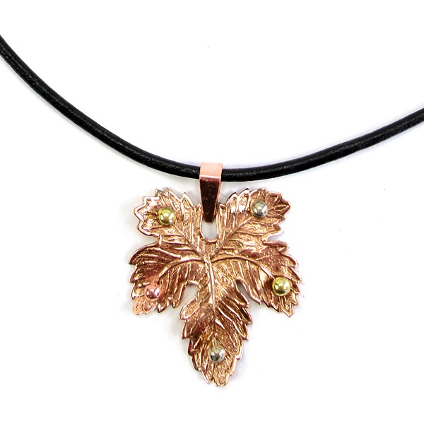 3 Metal Maple Leaf Necklace