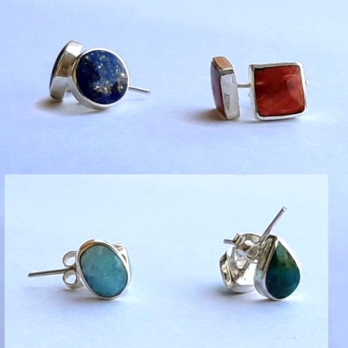 Ella Stone Stud in Silver Setting