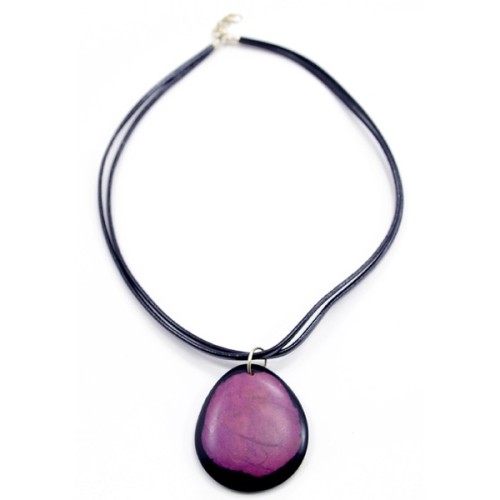 Dyed Tagua Circle Necklace