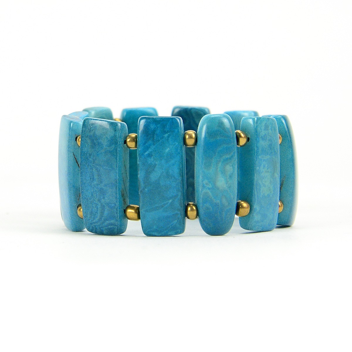 Narrow Plaque with Bead Bracelet