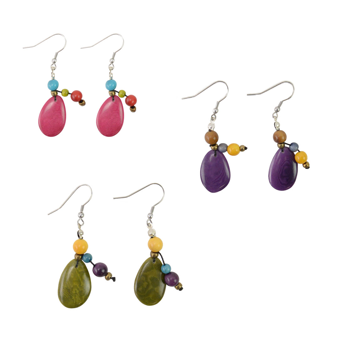 Tagua Carnivale Earrings