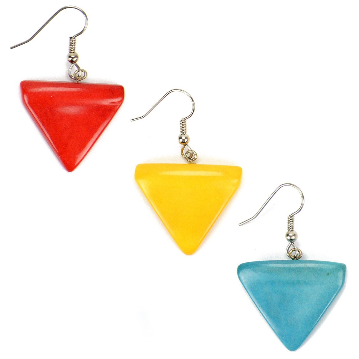 Tagua Pennant Earrings