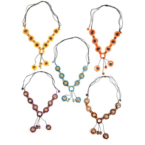 Tagua Saturn Necklace Bundle of 5