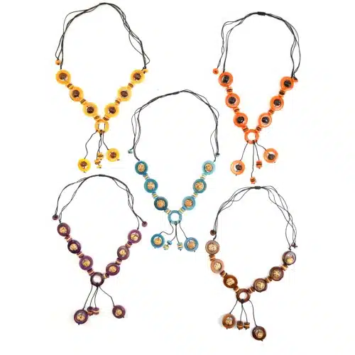 Tagua Saturn Necklace Bundle of 5