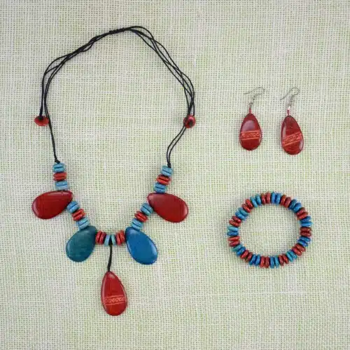 Tagua Inca Teardrop 3 pc Set