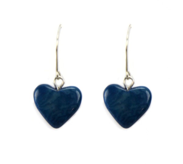 Tagua Heart Earrings