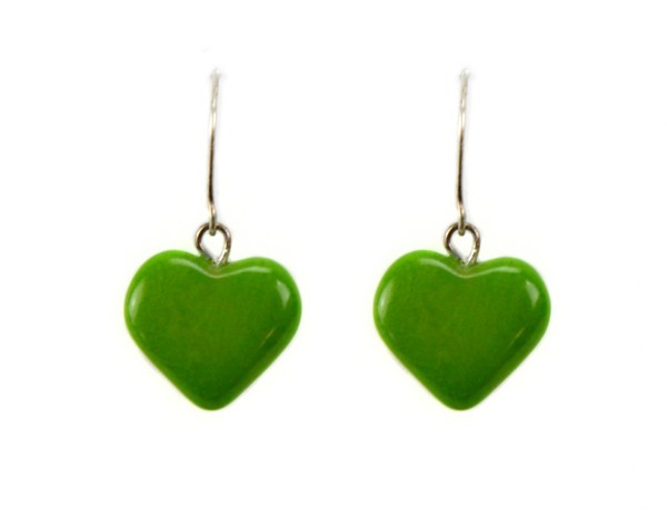 Tagua Heart Earrings