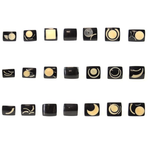 Reconstituted Tagua Ring Bundle of 7