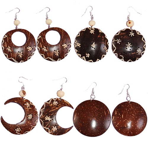 Large Coconut Earrings