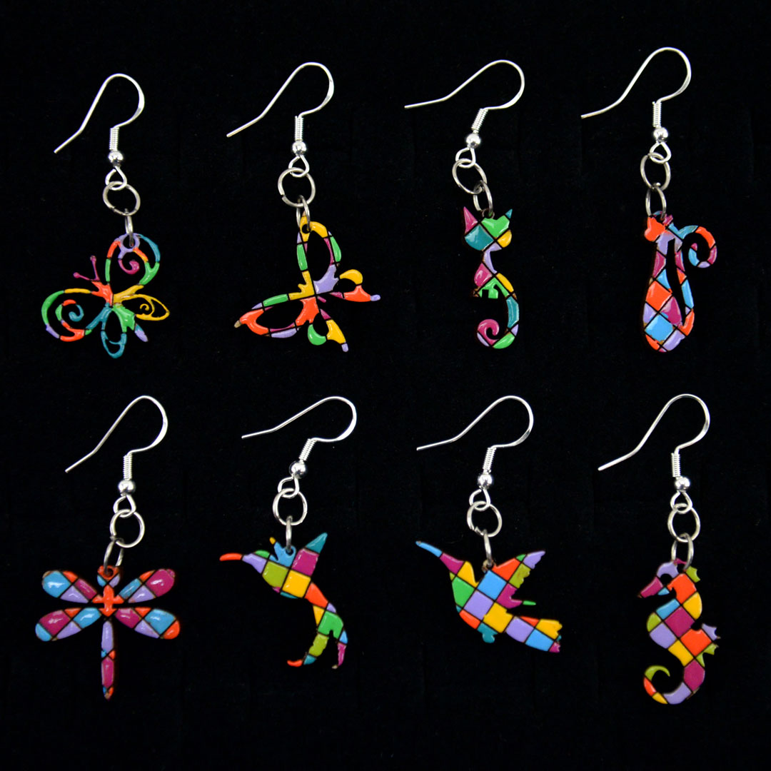 Wood Animal Earrings
