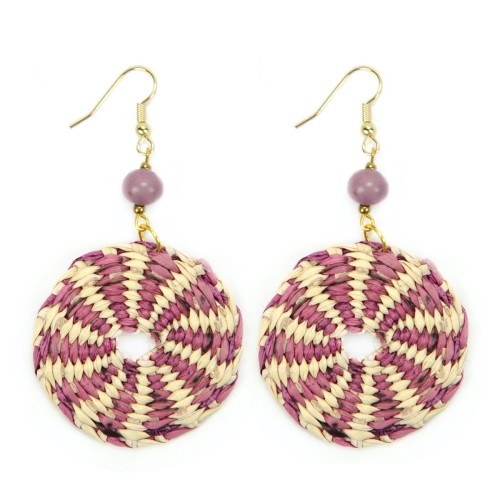 Disco Straw Earrings