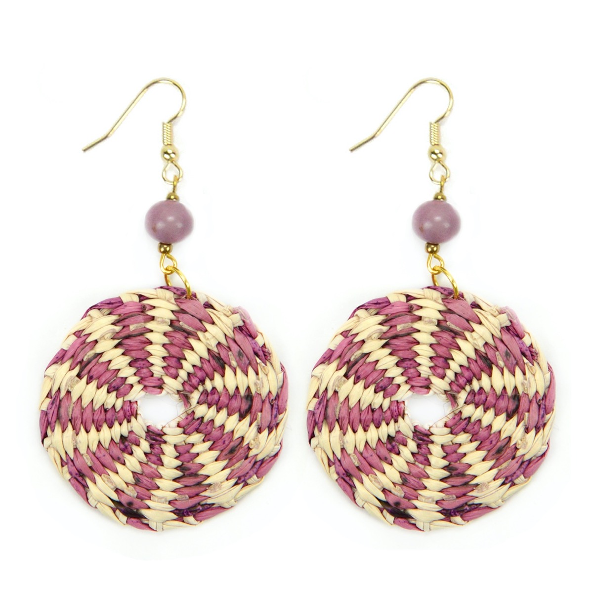 Disco Straw Earrings