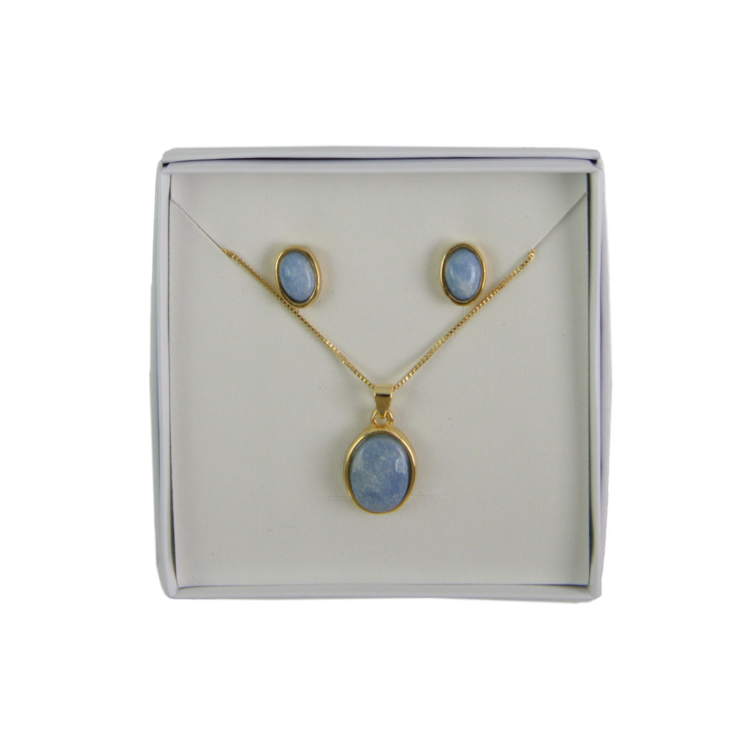 Gemstone Necklace Earring Set