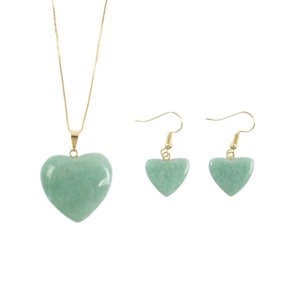 Golden Mineral Heart Set