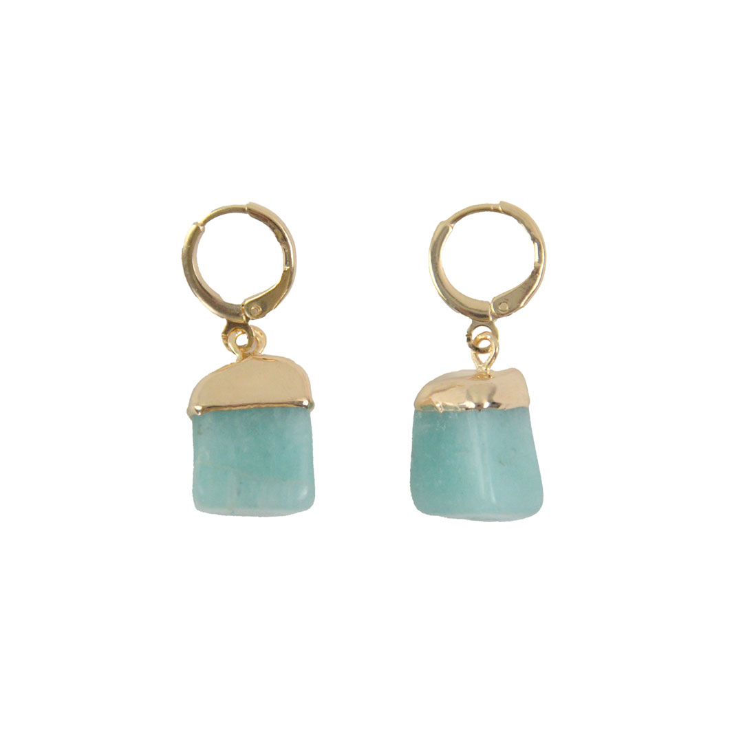 Tipped Gemstone Earrings