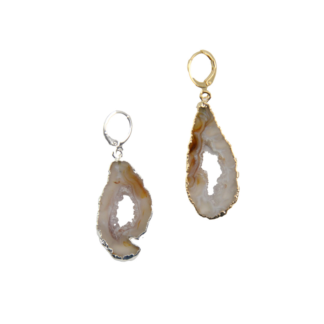 Night Out Natural Agate Earrings