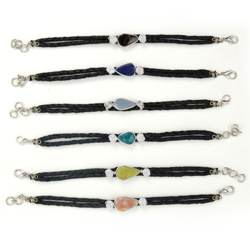 Teardrop Leather Bracelet