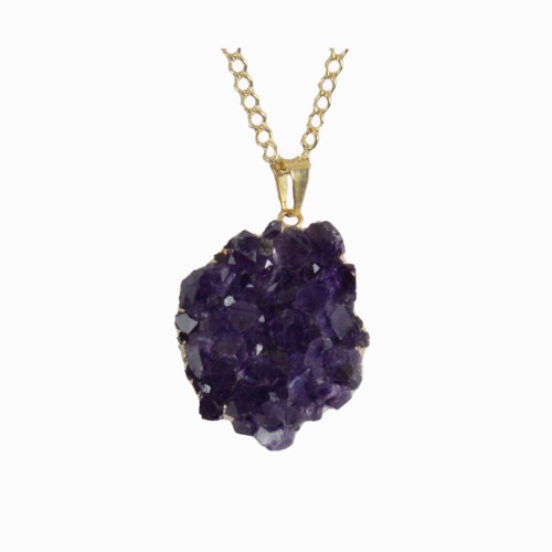 Amethyst Druzy Necklace