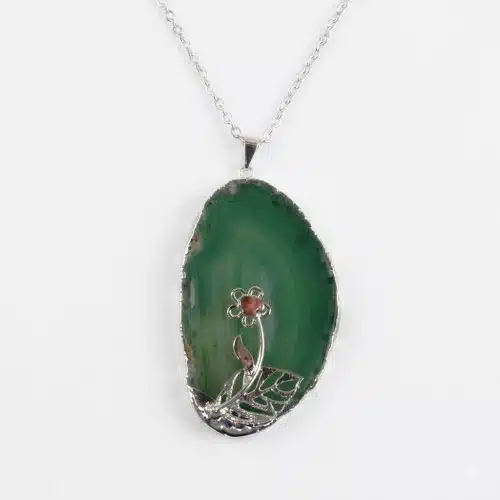 Artisan Botanical Agate Necklace