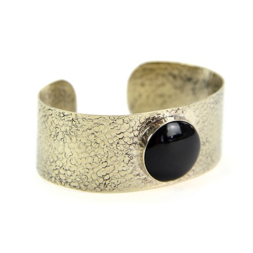 Hammered Stone Cuff